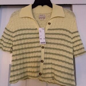 Urban Outfitters Short Sleeve Striped Sweater